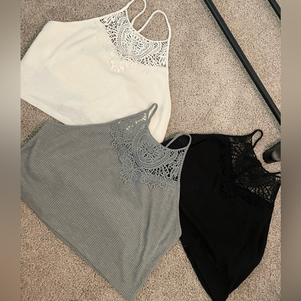 Super cute crop tops very well taken care of worn once for vacation